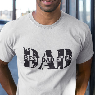 GRUNGE   BLACK Best Dad Ever   Father's Day T-Shirt