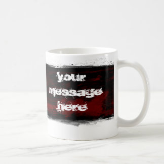 Grunge black coffee mug
