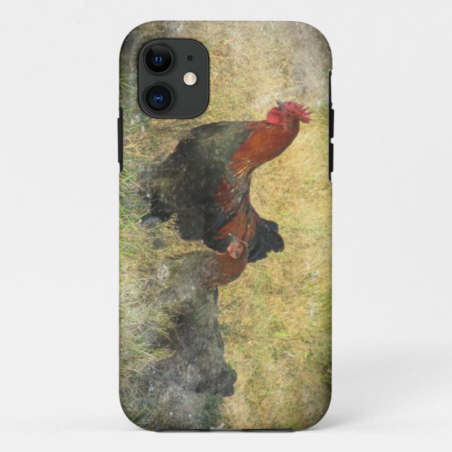 Grunge Black Copper Marans Iphone Case (Back)