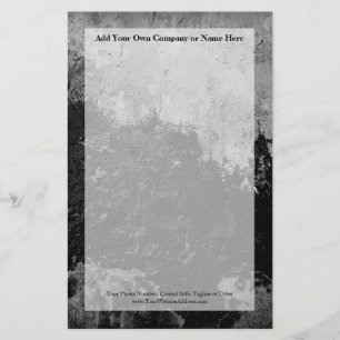 Grunge Black Paint Faux Finish Design Stationery