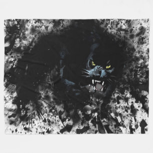 Grunge Black Panther Fleece Blanket