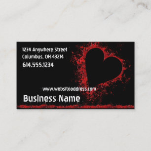 Grunge Bloody Red Heart Design Business Cards