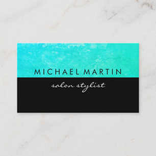 Grunge Blue Black Two Tone Business Card