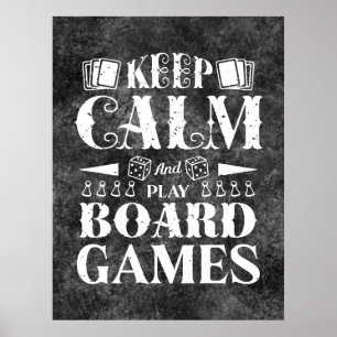 Grunge Board Games Wall Decor Poster