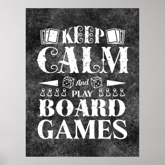 Grunge Board Games Wall Decor Poster (Front)