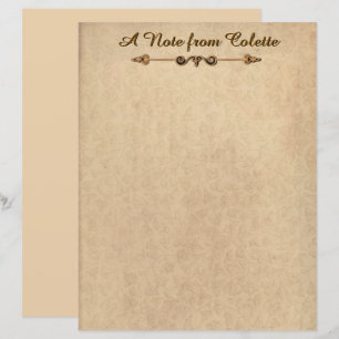 Grunge Botanical Texture Stationery Paper