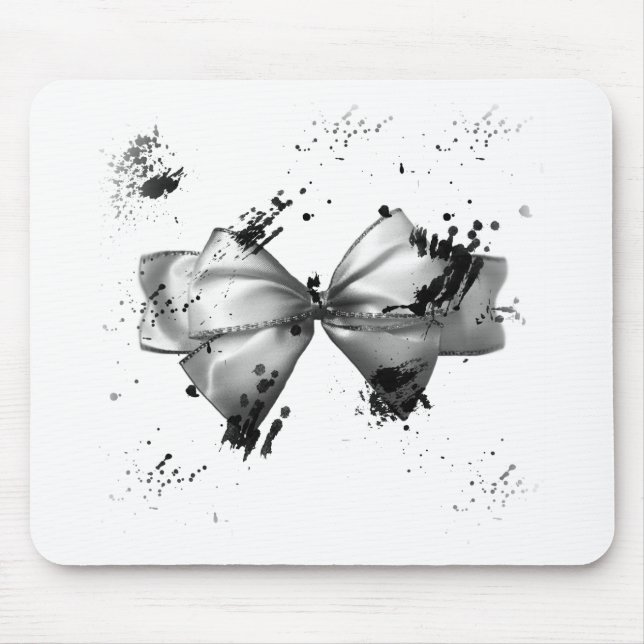 Grunge Bow Mouse Mat (Front)