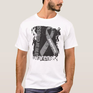 Grunge Brain Cancer Awareness T-Shirt