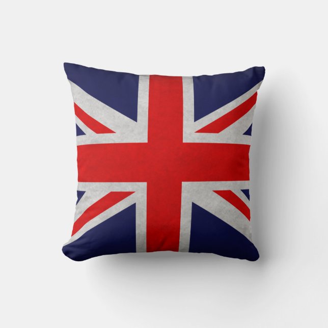 Grunge British Flag Cushion (Front)