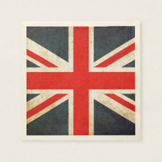 Grunge British Union Jack Posh Paper Napkins