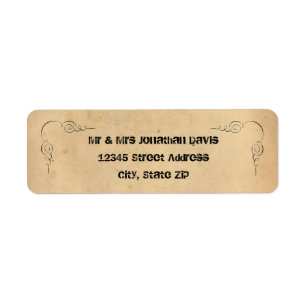 Grunge Brown Paper - Return Address Labels