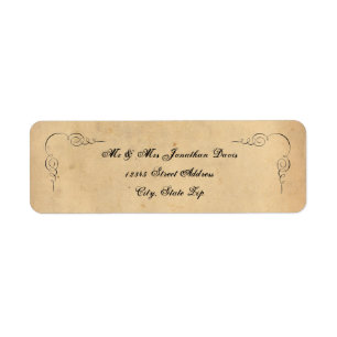 Grunge Brown Paper - Return Address Labels