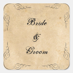 Grunge Brown Paper Stickers