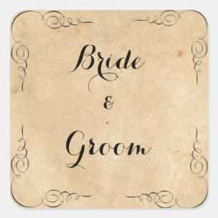 Grunge Brown Paper Stickers