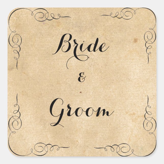 Grunge Brown Paper Stickers (Front)