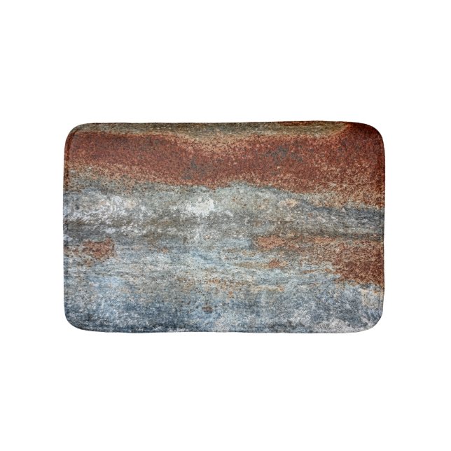 Grunge Brown Rust Texture Pattern Bath Mat (Front)