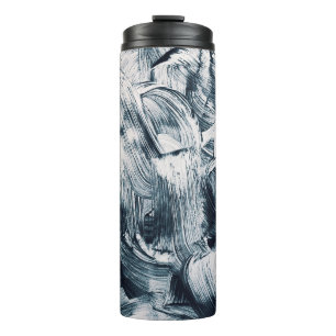 Grunge Brush Strokes, Abstract Background. Thermal Tumbler