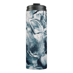 Grunge brush strokes background thermal tumbler
