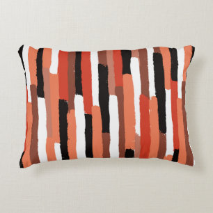 Grunge brushstrokes geometric seamless pattern decorative cushion