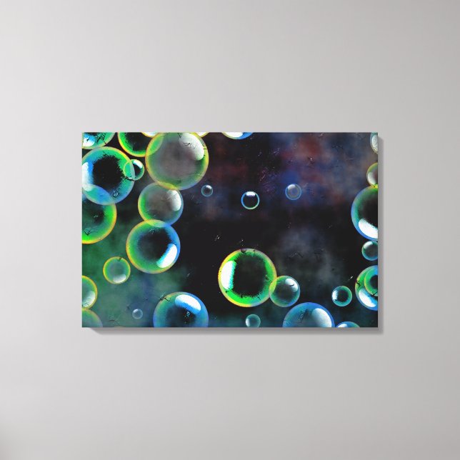 Grunge Bubbles Canvas Print (Front)