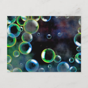 Grunge Bubbles Postcard