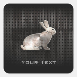 Grunge Bunny Square Sticker