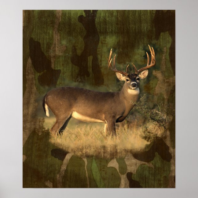 Grunge Camoflage- Big Buck-  Print (Front)