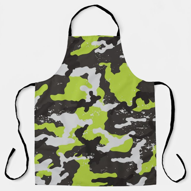 Grunge Camouflage Vintage Background Apron (Front)