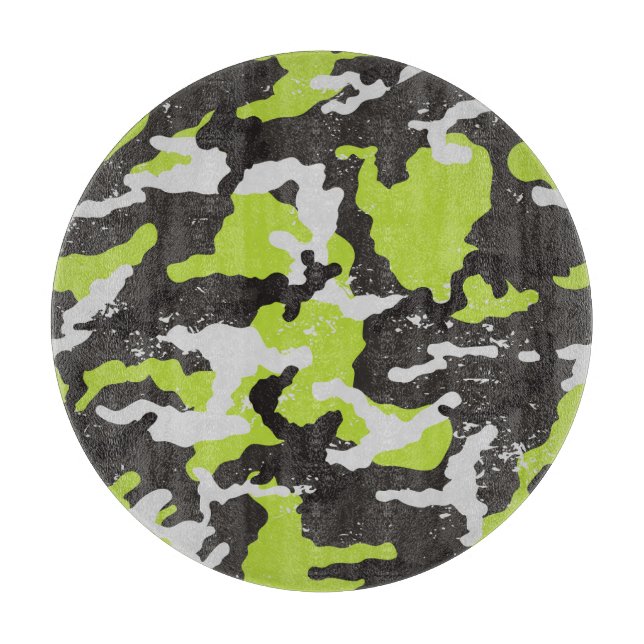 Grunge Camouflage Vintage Background Cutting Board (Front)