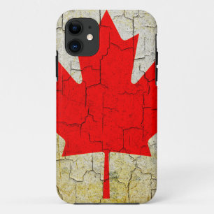 Grunge Canada flag iPhone 11 Case