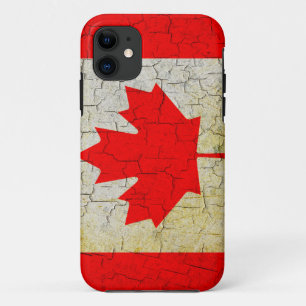 Grunge Canada flag iPhone 11 Case