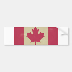 grunge canadian flag bumper sticker