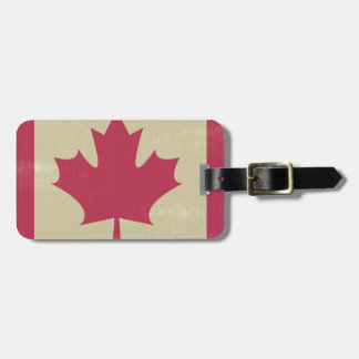 grunge canadian flag luggage tag