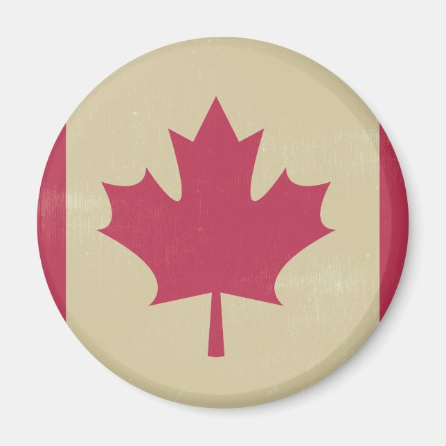 grunge canadian flag magnet (Front)