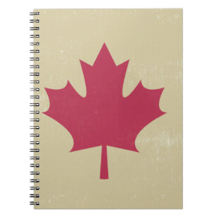 grunge canadian flag notebook