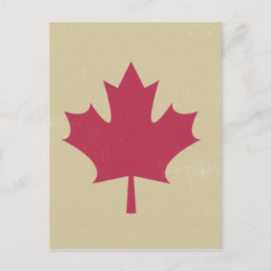 grunge canadian flag postcard