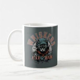Grunge Cat Dad Coffee Mug