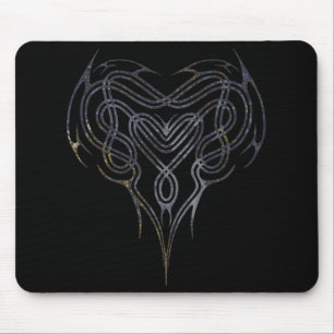 Grunge Celtic Heart Knot Mouse Mat