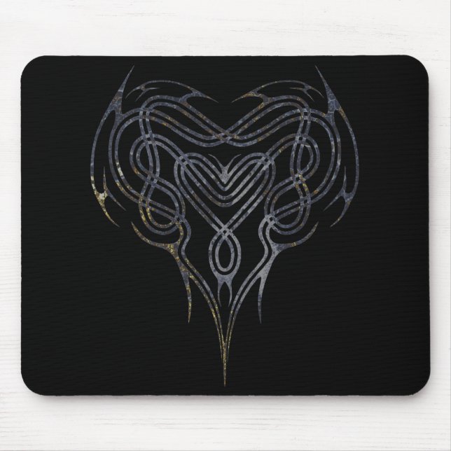 Grunge Celtic Heart Knot Mouse Mat (Front)