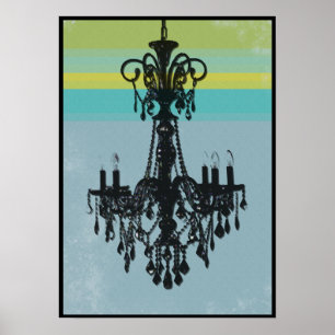 Grunge Chandelier Poster