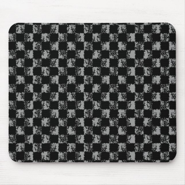 grunge checkers mouse mat (Front)