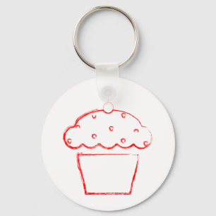 grunge cherry cupcake key ring
