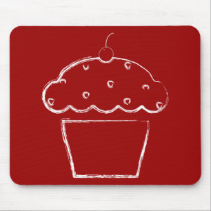 grunge cherry cupcake mouse mat