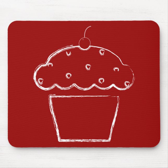 grunge cherry cupcake mouse mat (Front)