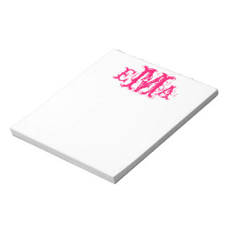 Grunge Chic Personalised Monogram Notepad
