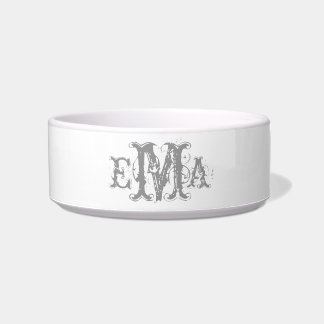 Grunge Chic Personalised Monogram Pet Bowl