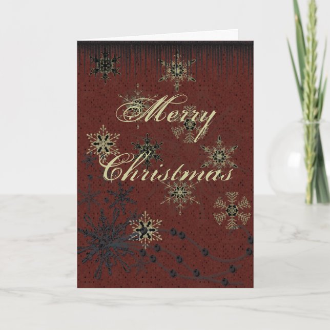 Grunge Christmas Greeting Card (Front)
