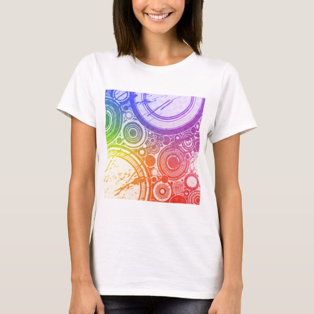 Grunge Circles: Rainbow Edition: T-Shirt (Front)