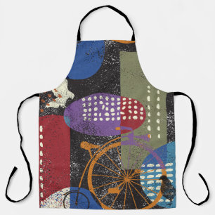 Grunge Cityscape: Seamless Vintage Texture Apron