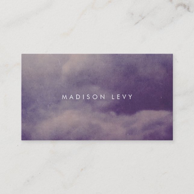 Grunge Clouds Minimalist Appointment Cards (Front)